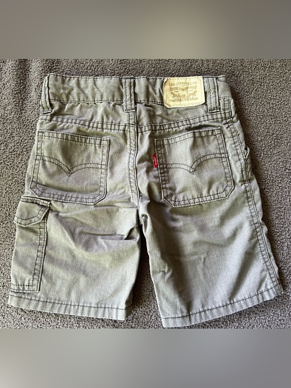 Levi's Boy’s Grey Cargo Shorts with Patch Label